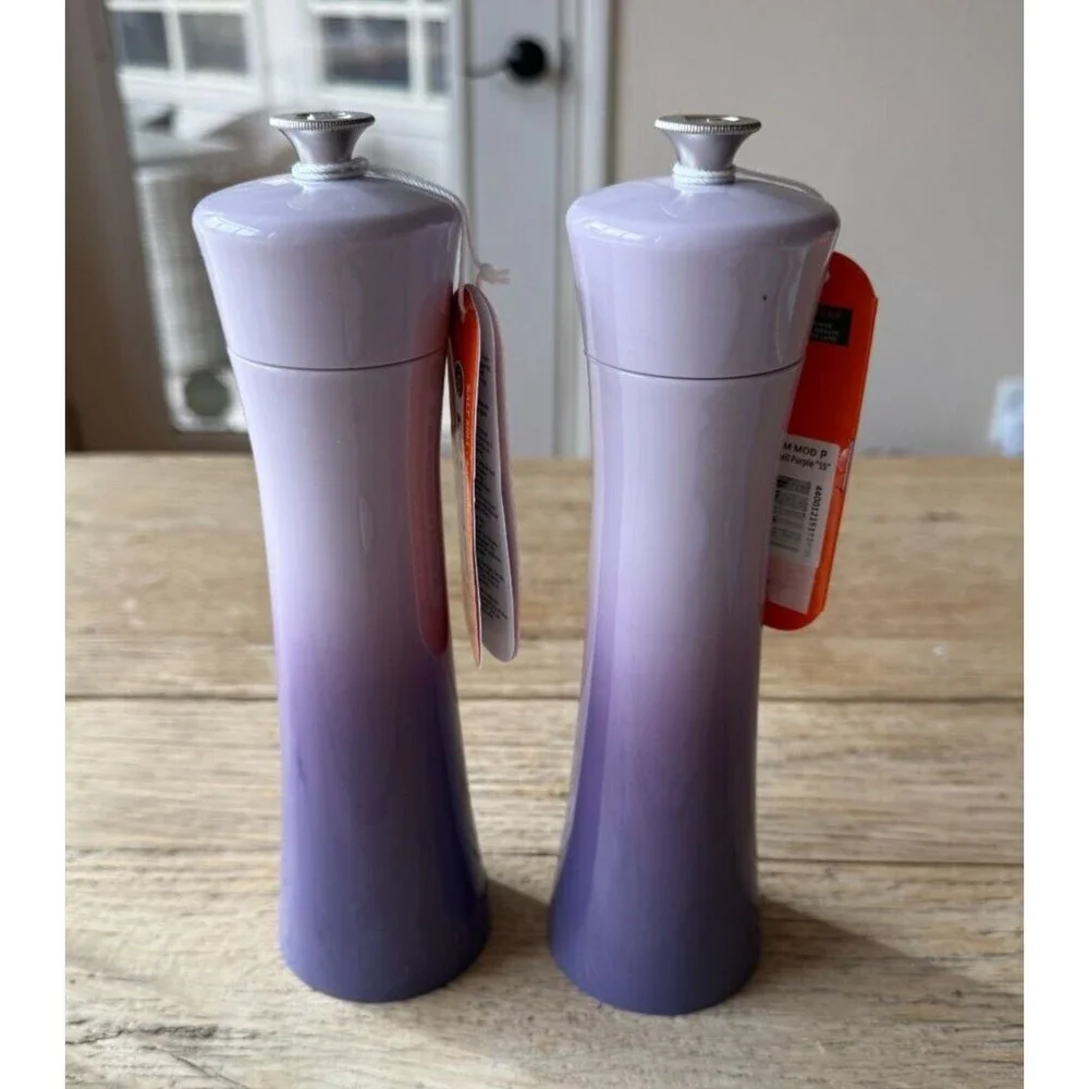 Le Creuset 8 in Salt and Pepper Mill Set Blue Bell Purple Provence NEW